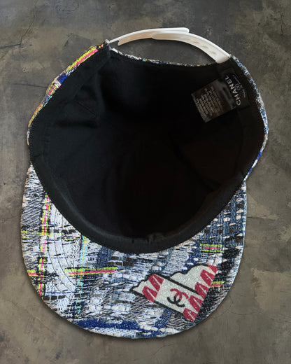 CHANEL TWEED MULTI COLOUR BASEBALL CAP