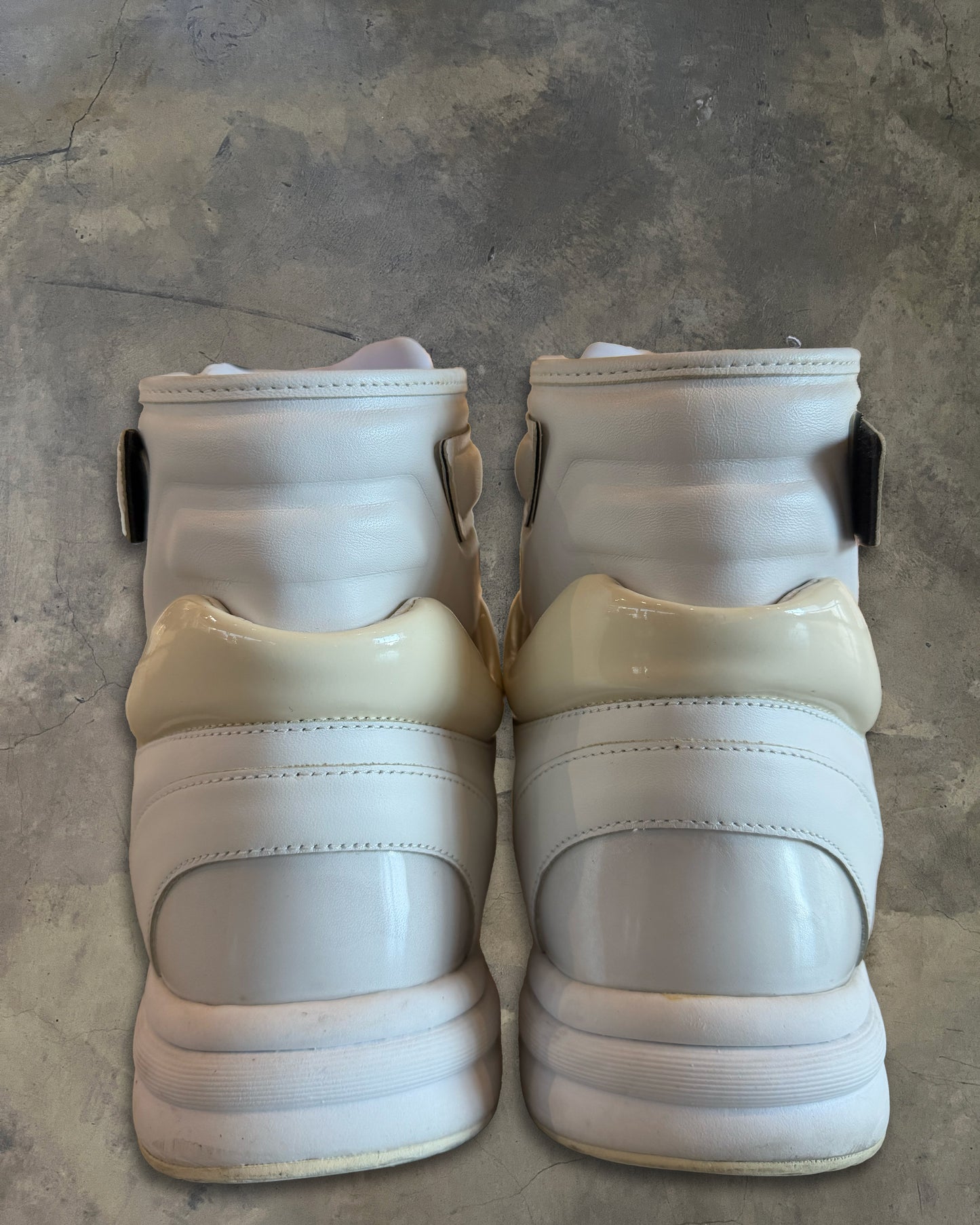 CHANEL SS2018 WHITE TRANSPARENT HIGH TOP SNEAKERS