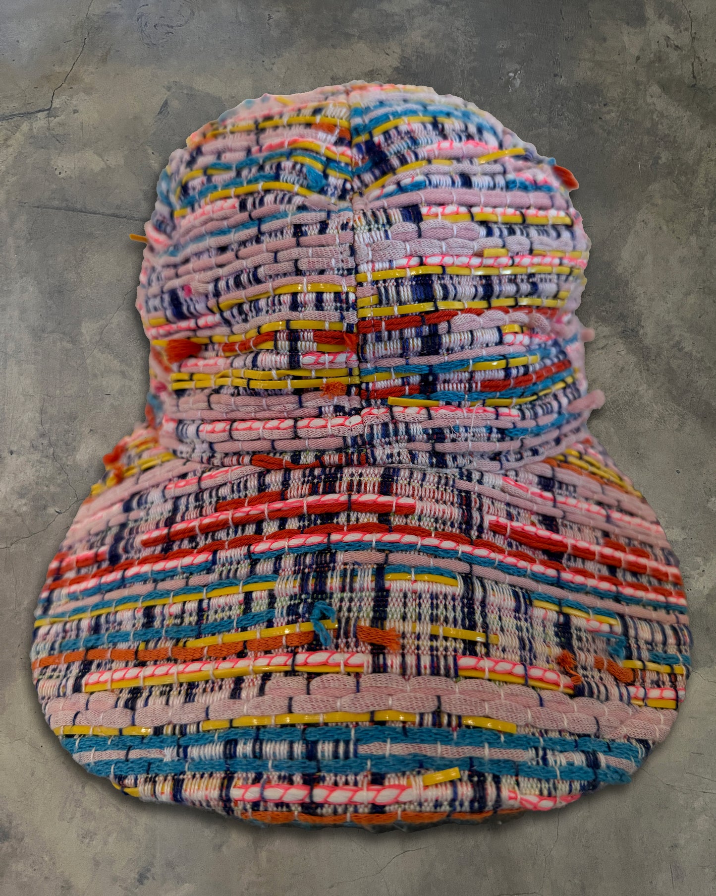 CHANEL 2017 MULTICOLOURED TWEED BASEBALL CAP