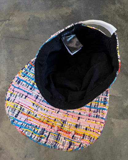 CHANEL 2017 MULTICOLOURED TWEED BASEBALL CAP