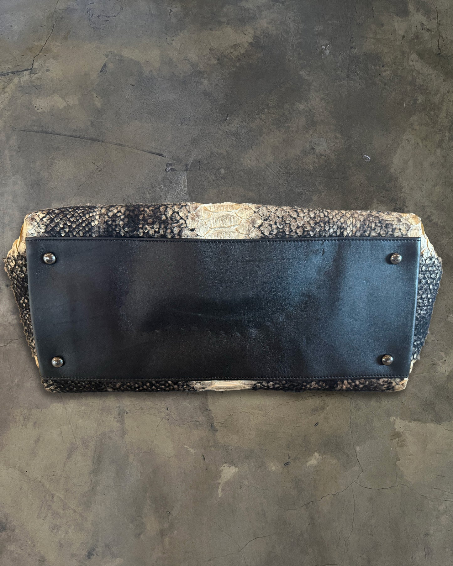 CHANEL 2011 WOOLED PYHTON ZIP SHOULDER BAG