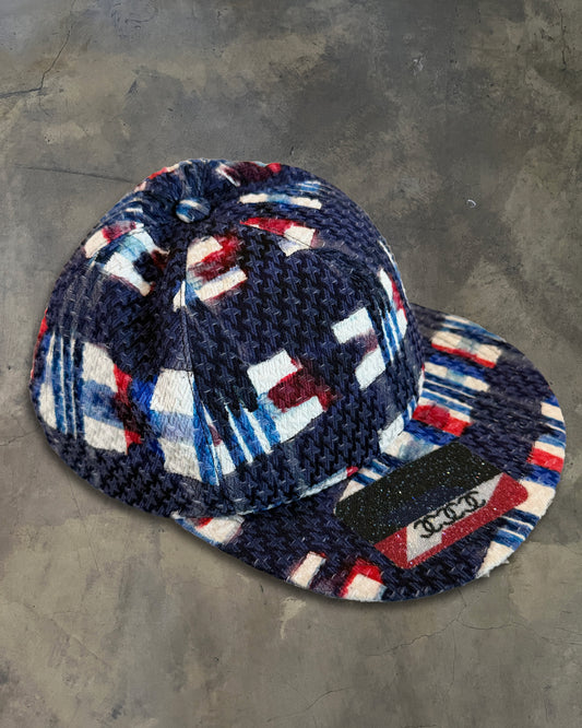 CHANEL SS2016 LOGO APPLIQUÉ FLAT BRIMMED BASEBALL CAP
