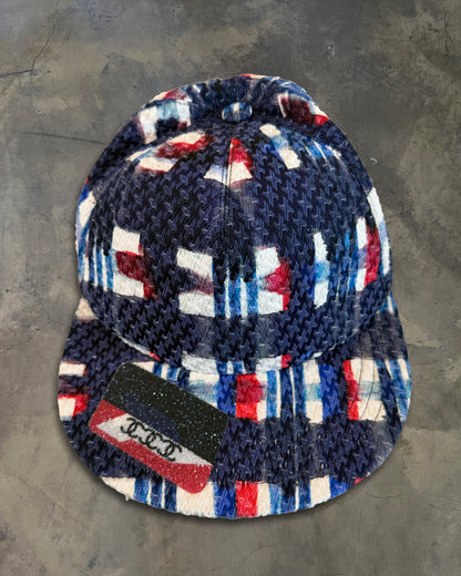 CHANEL 2000'S LOGO APPLIQUÉ FLAT BRIMMED BASEBALL CAP