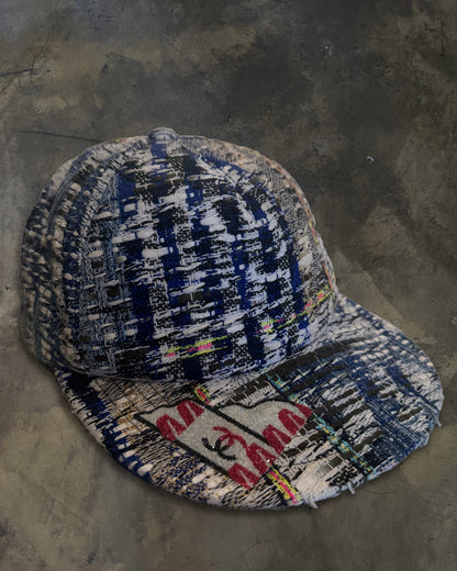 CHANEL TWEED MULTI COLOUR BASEBALL CAP