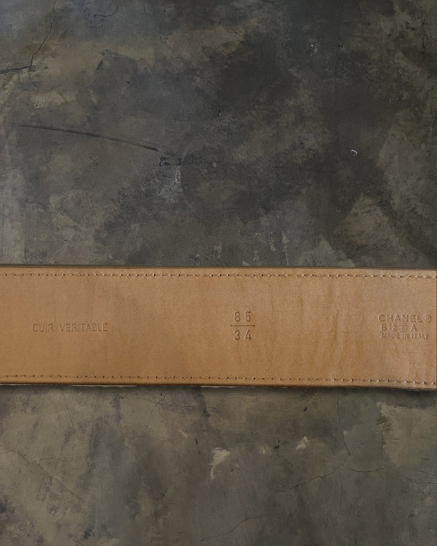 CHANEL BRONZE LAMBSKIN CC BELT