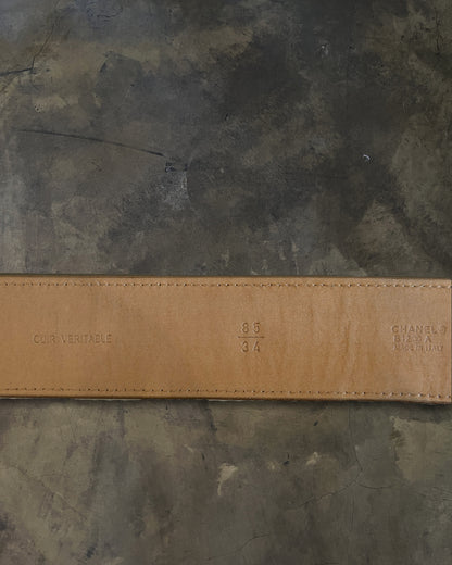 CHANEL BRONZE LAMBSKIN CC BELT