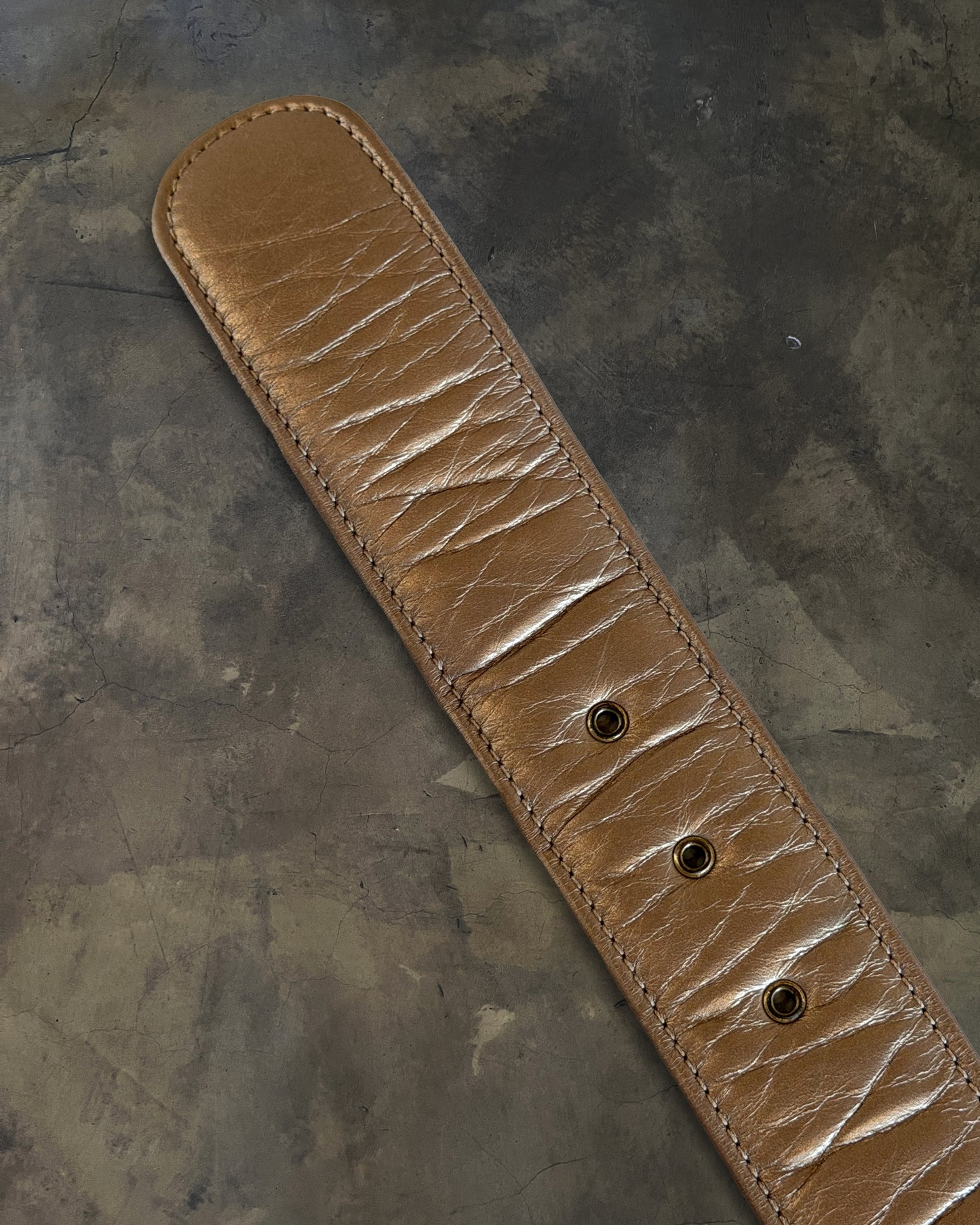 CHANEL BRONZE LAMBSKIN CC BELT