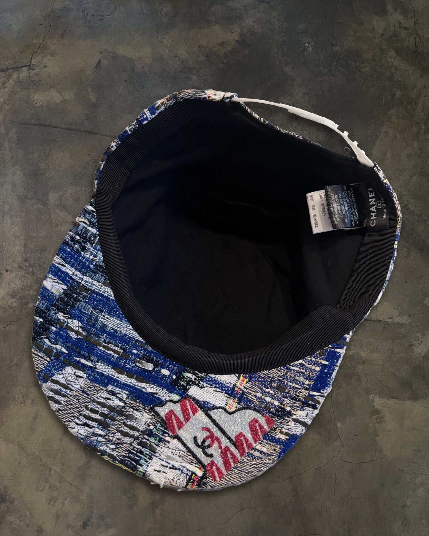 CHANEL TWEED MULTI COLOUR BASEBALL CAP