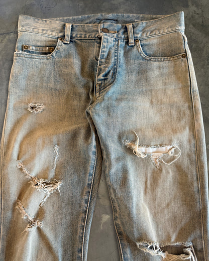 SAINT LAURENT SS2016 CRASH DENIM