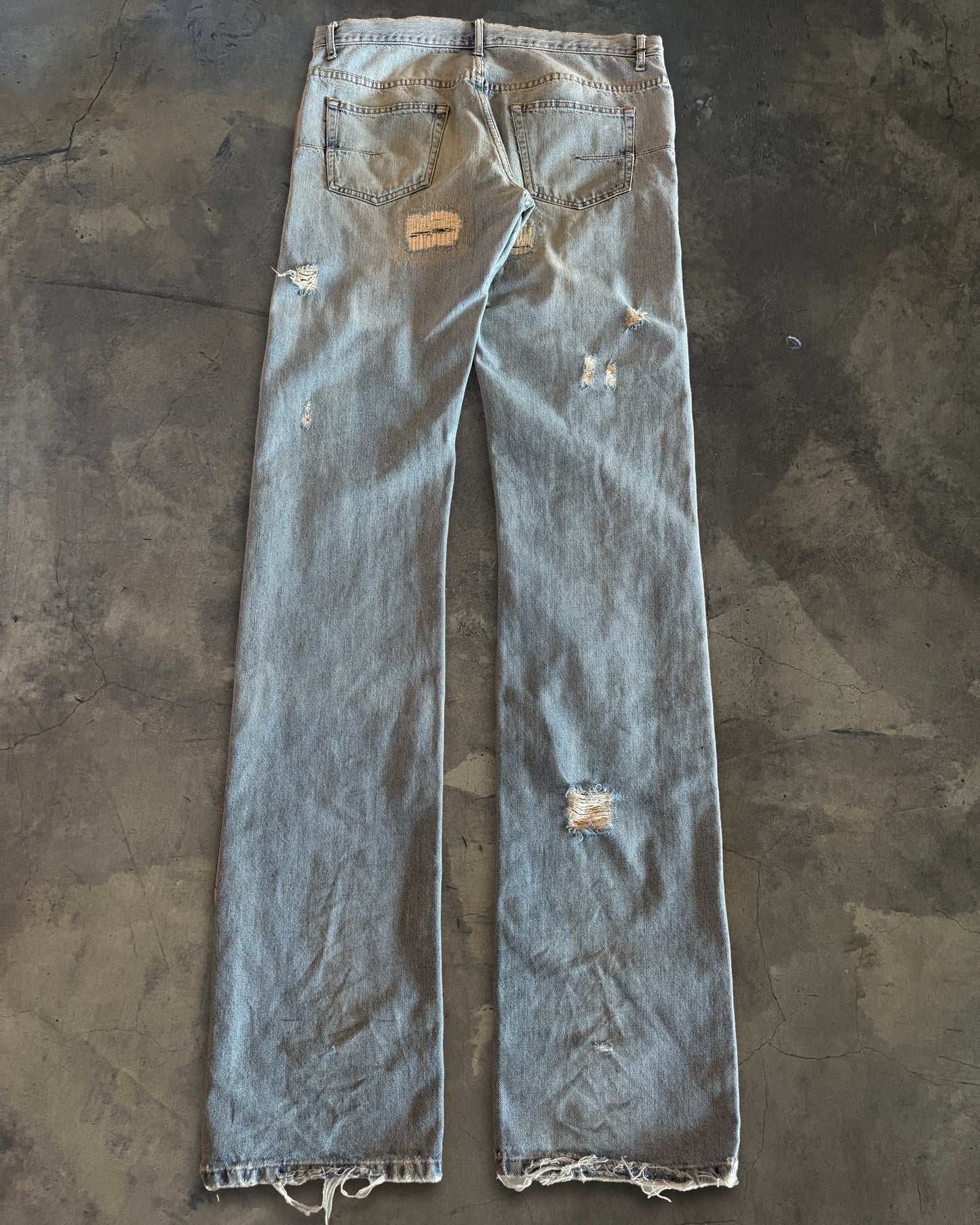 DIOR HOMME SS2006 CRASH DENIM JEANS