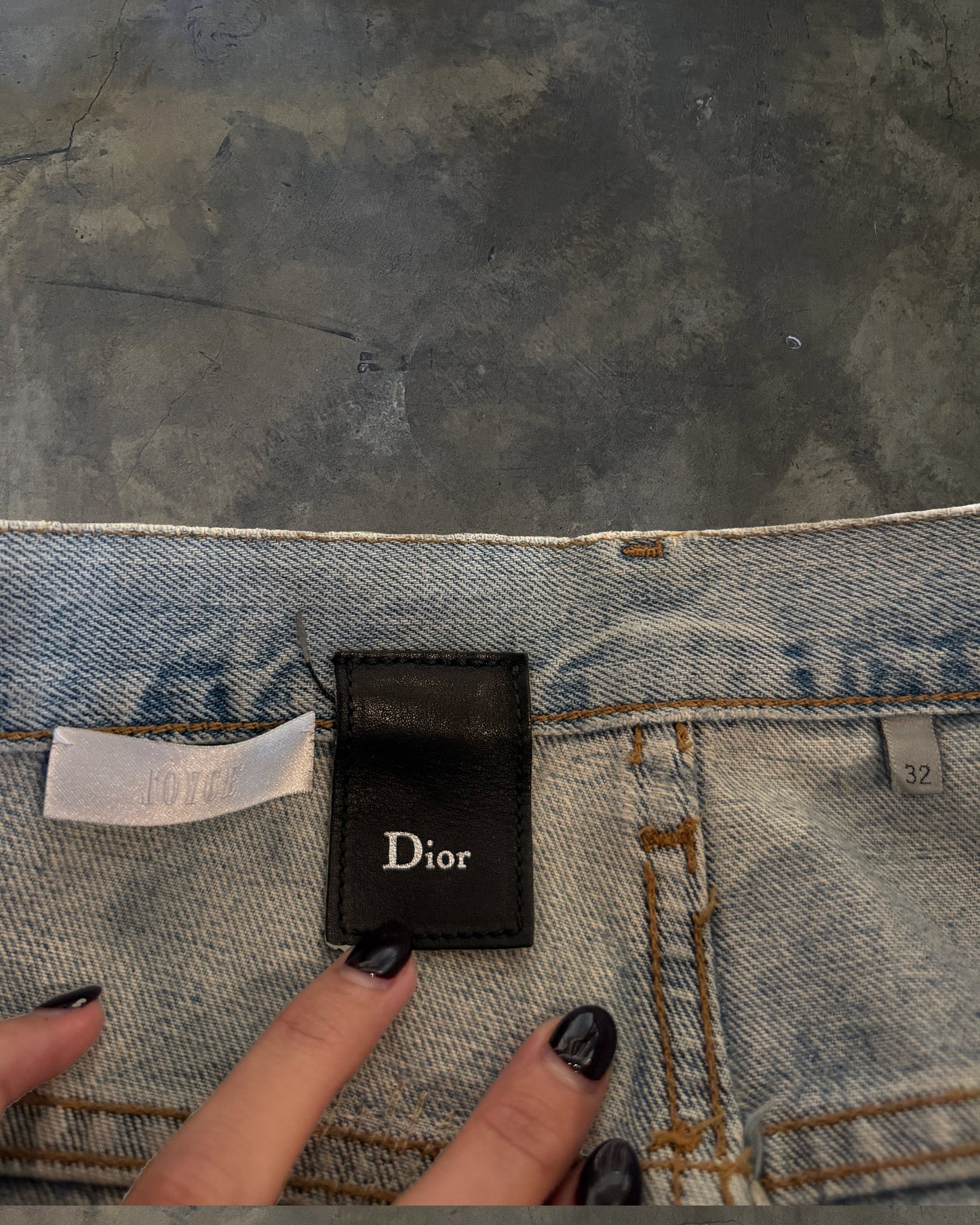 DIOR HOMME SS2006 CRASH DENIM JEANS