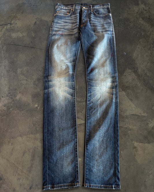 DIOR HOMME SS2008 "INK ME" PAINT SPLATTER JAKE DENIM