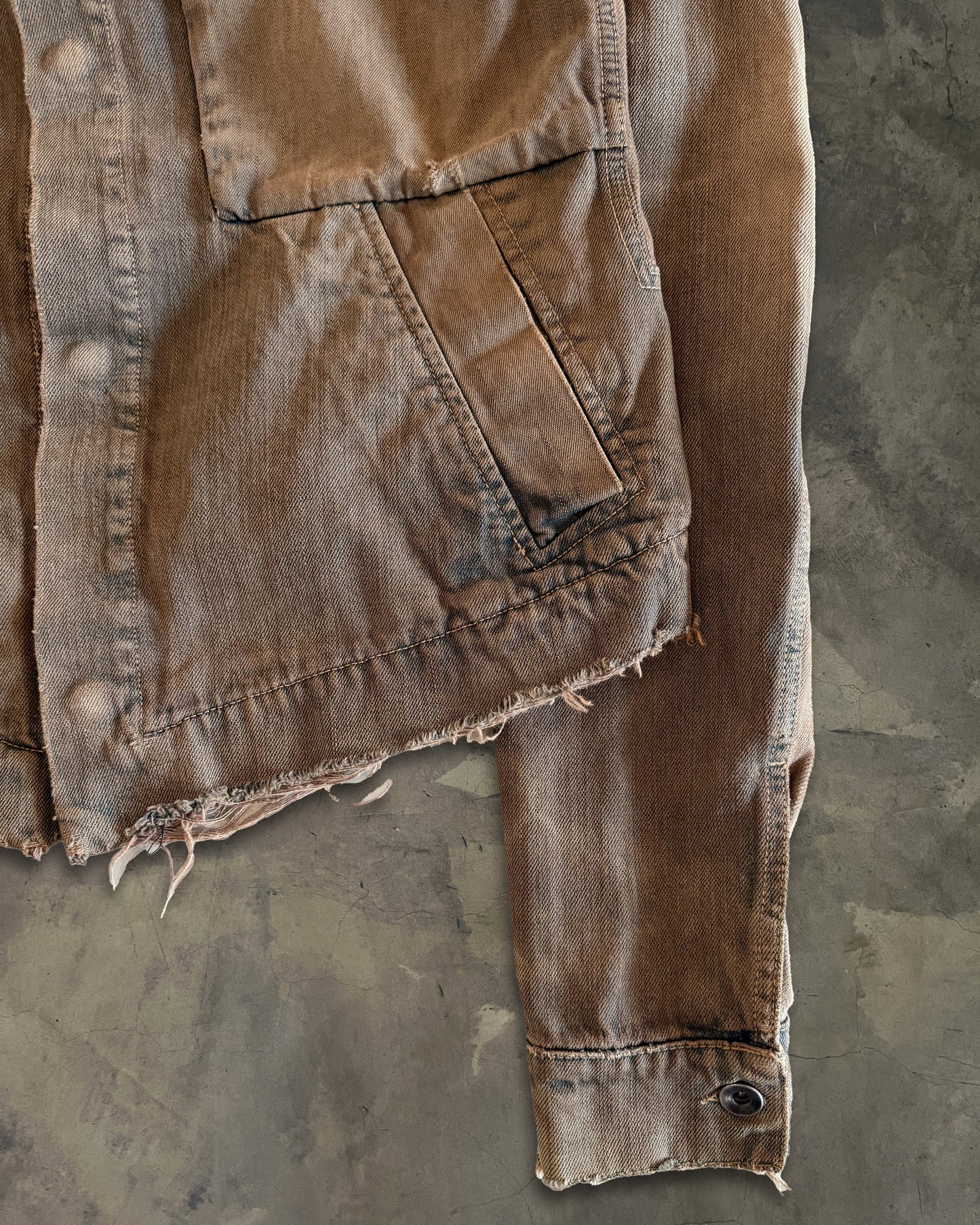 RICK OWENS FW2006 "DUSTULATOR" DRKSHDW TRUCKER DENIM JACKET