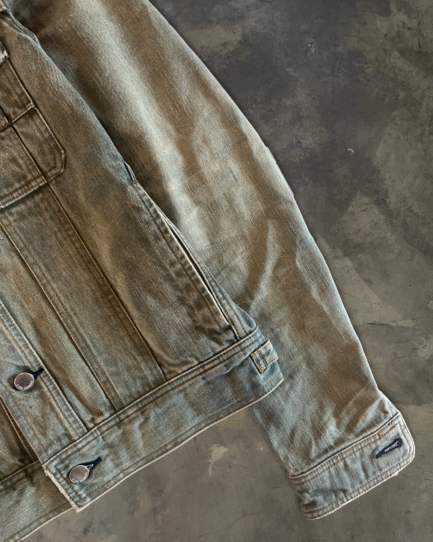 DIOR HOMME SS2004 STRIP DENIM JACKET