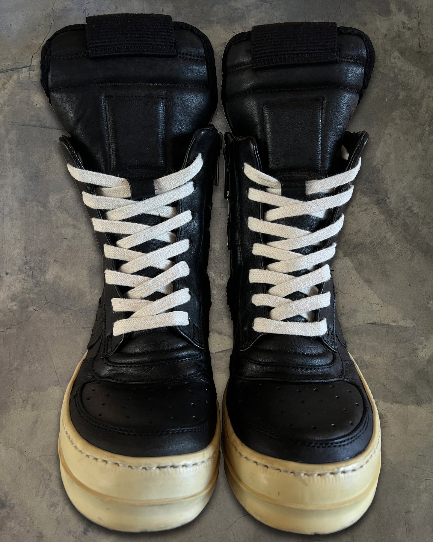 RICK OWENS SS2008 "CREATCH" LEATHER DUNKS