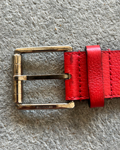 DIOR HOMME AW2013 'UNTIL IT BECAME' RED LEATHER BELT