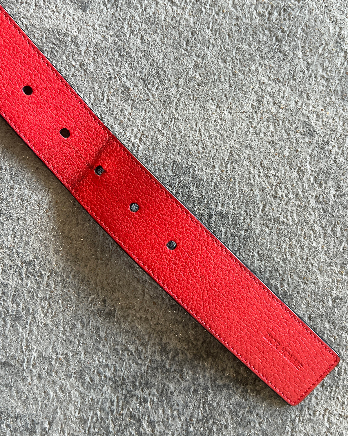 DIOR HOMME AW2013 'UNTIL IT BECAME' RED LEATHER BELT