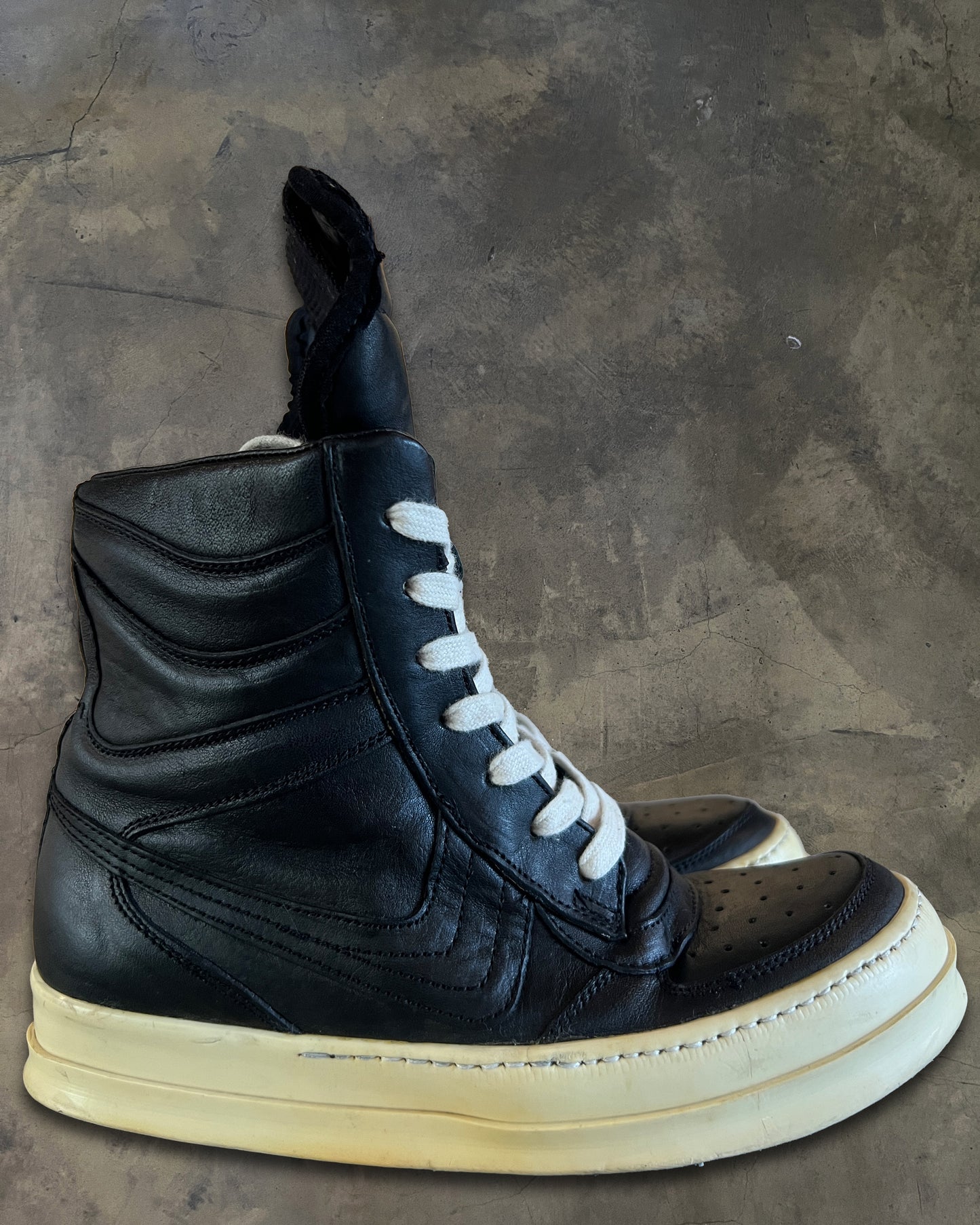 RICK OWENS SS2008 "CREATCH" LEATHER DUNKS