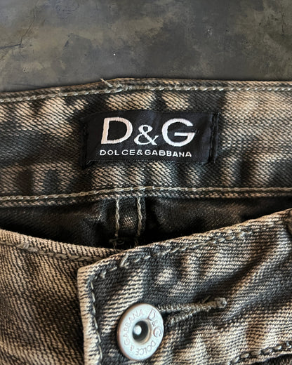 DOLCE GABBANA DISTRESSED WASHED DENIM