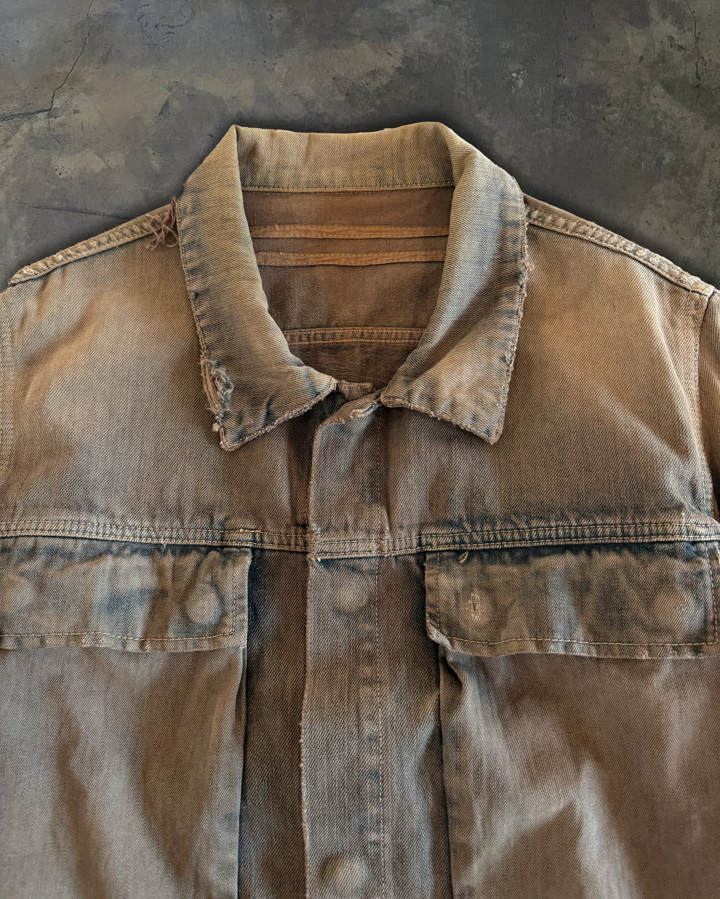 RICK OWENS FW2006 "DUSTULATOR" DRKSHDW TRUCKER DENIM JACKET