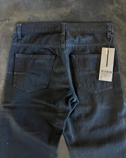 DIOR HOMME AW2008 'LUMIERE DU NORD' WAXED BLEU MARINE DENIM