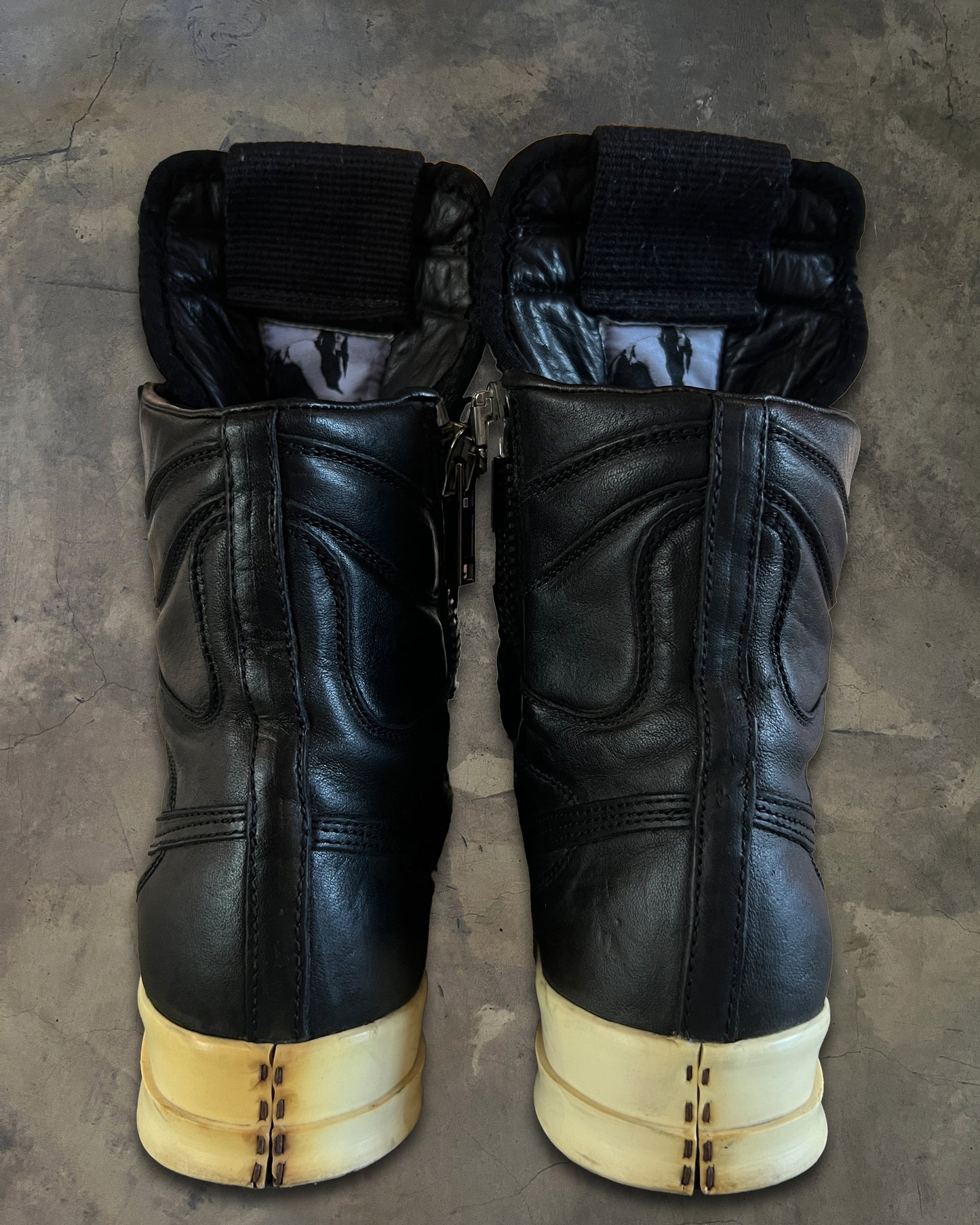 RICK OWENS SS2008 "CREATCH" LEATHER DUNKS