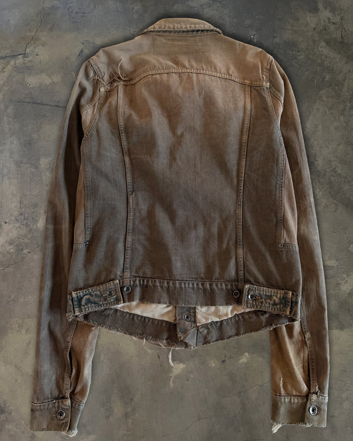 RICK OWENS FW2006 "DUSTULATOR" DRKSHDW TRUCKER DENIM JACKET