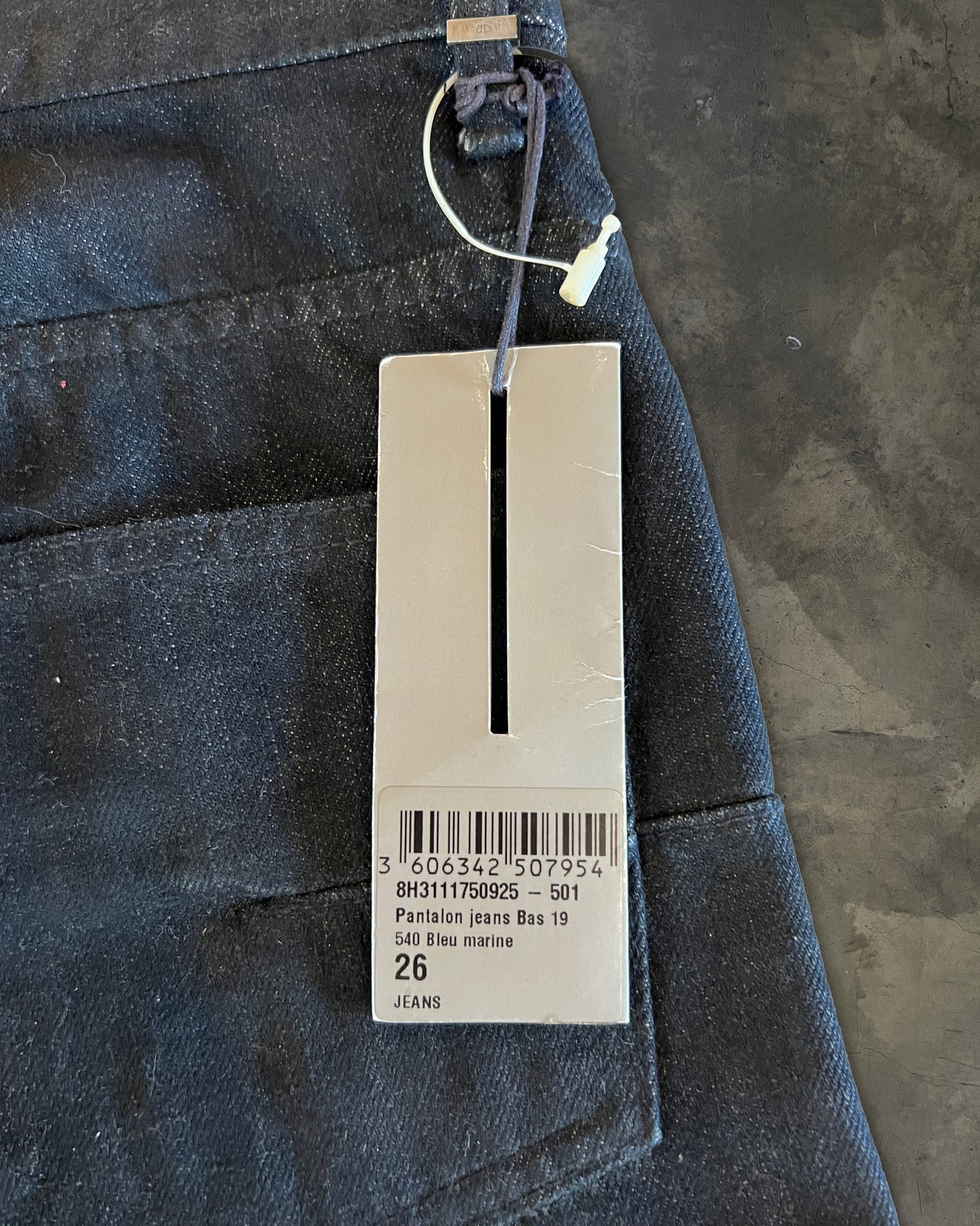 DIOR HOMME AW2008 'LUMIERE DU NORD' WAXED BLEU MARINE DENIM