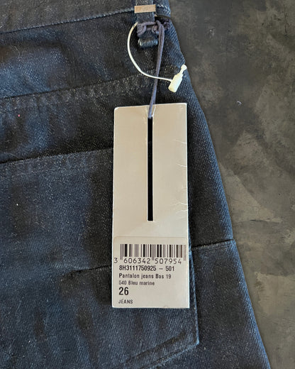 DIOR HOMME AW2008 'LUMIERE DU NORD' WAXED BLEU MARINE DENIM