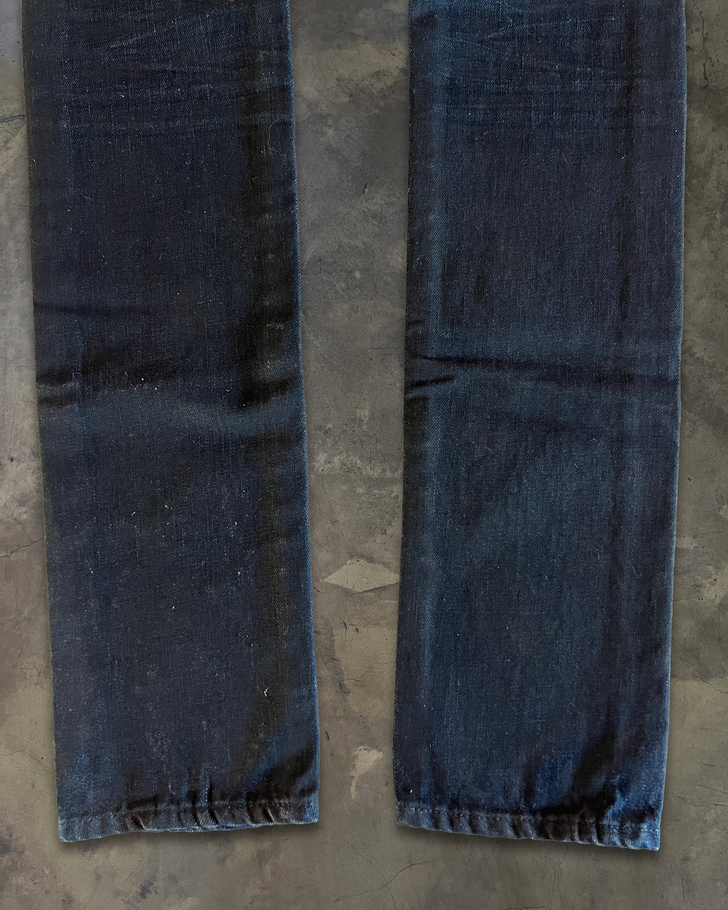 DIOR HOMME AW2008 'LUMIERE DU NORD' WAXED BLEU MARINE DENIM