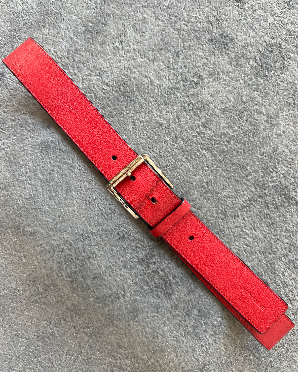 DIOR HOMME AW2013 'UNTIL IT BECAME' RED LEATHER BELT