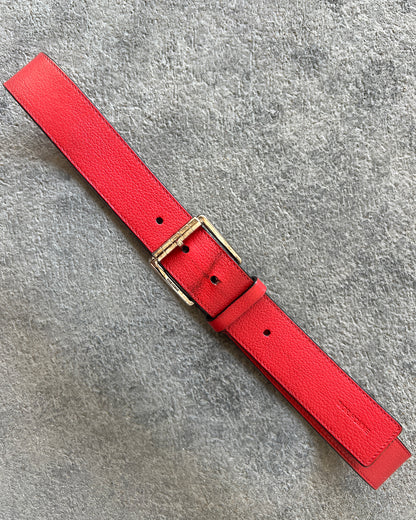 DIOR HOMME AW2013 'UNTIL IT BECAME' RED LEATHER BELT