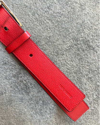 DIOR HOMME AW2013 'UNTIL IT BECAME' RED LEATHER BELT