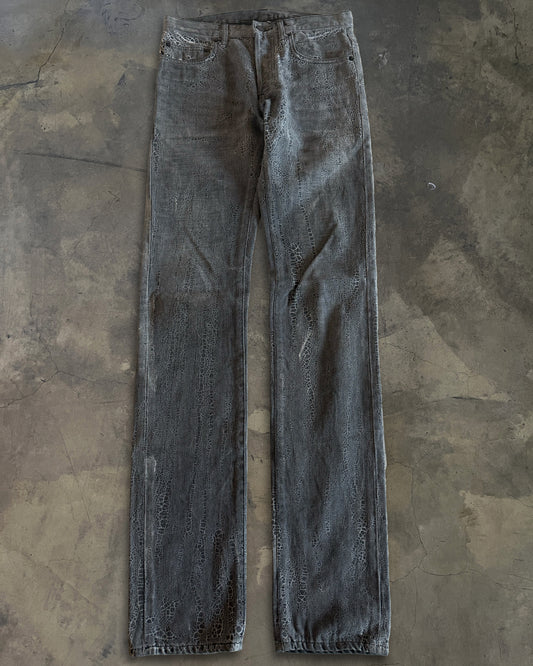 DIOR HOMME AW2008 BATIK SPIDERWEB DENIM