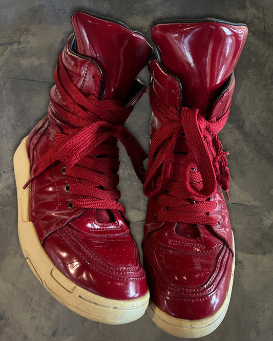 DIET BUTCHER SLIM SKIN PATENT LEATHER HIGH TOPS