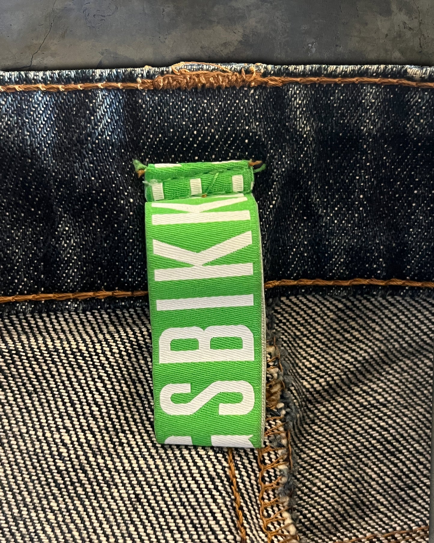 DIRK BIKKEMBERGS 90'S LEATHER SNAP DENIM