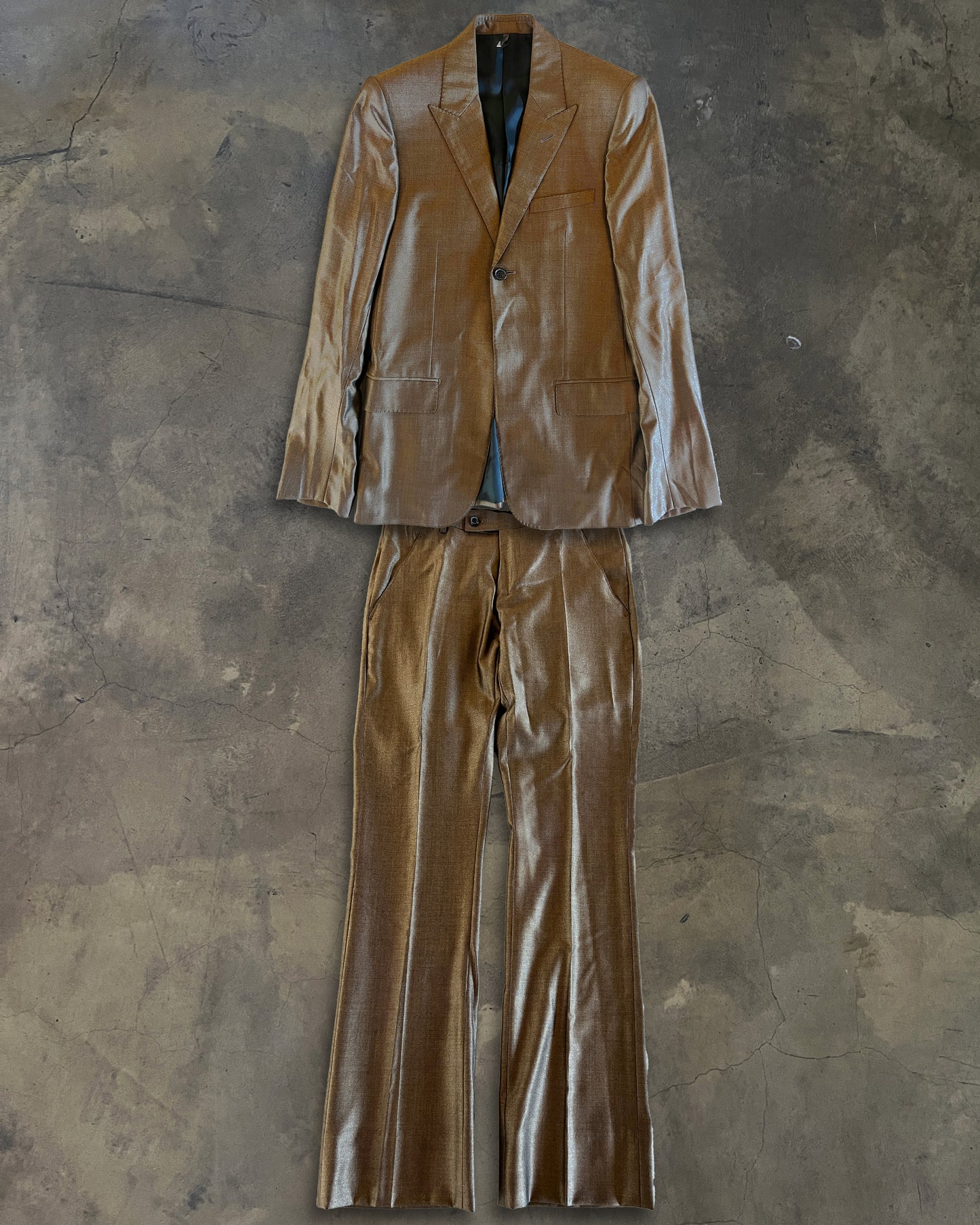 DIOR HOMME AW2005 ' IN THE MORNING' GOLD SUIT