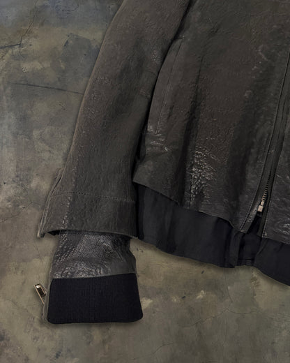 HAIDER ACKERMANN SS2015 DOUBLE LAYER LEATHER JACKET