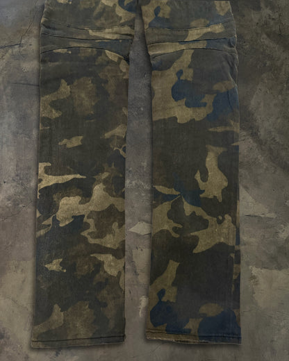 BALMAIN SS2010 CAMO BIKER DENIM