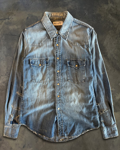 SAINT LAURENT SS2015 DENIM SHIRT