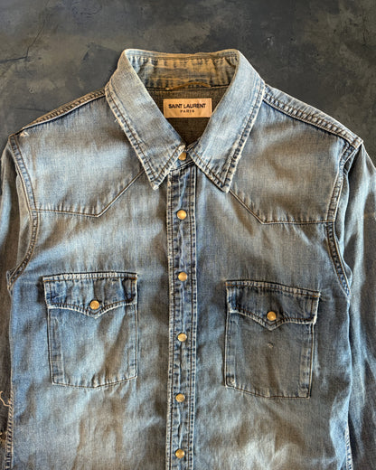 SAINT LAURENT SS2015 DENIM SHIRT