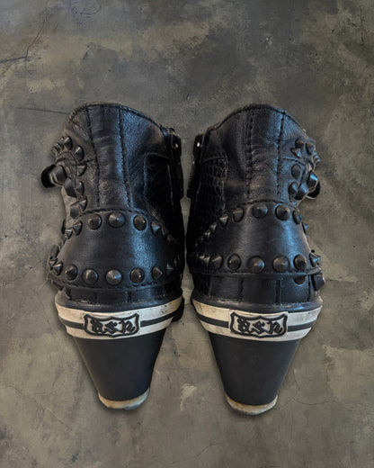 ASH STUDDED KITTEN WEDGE