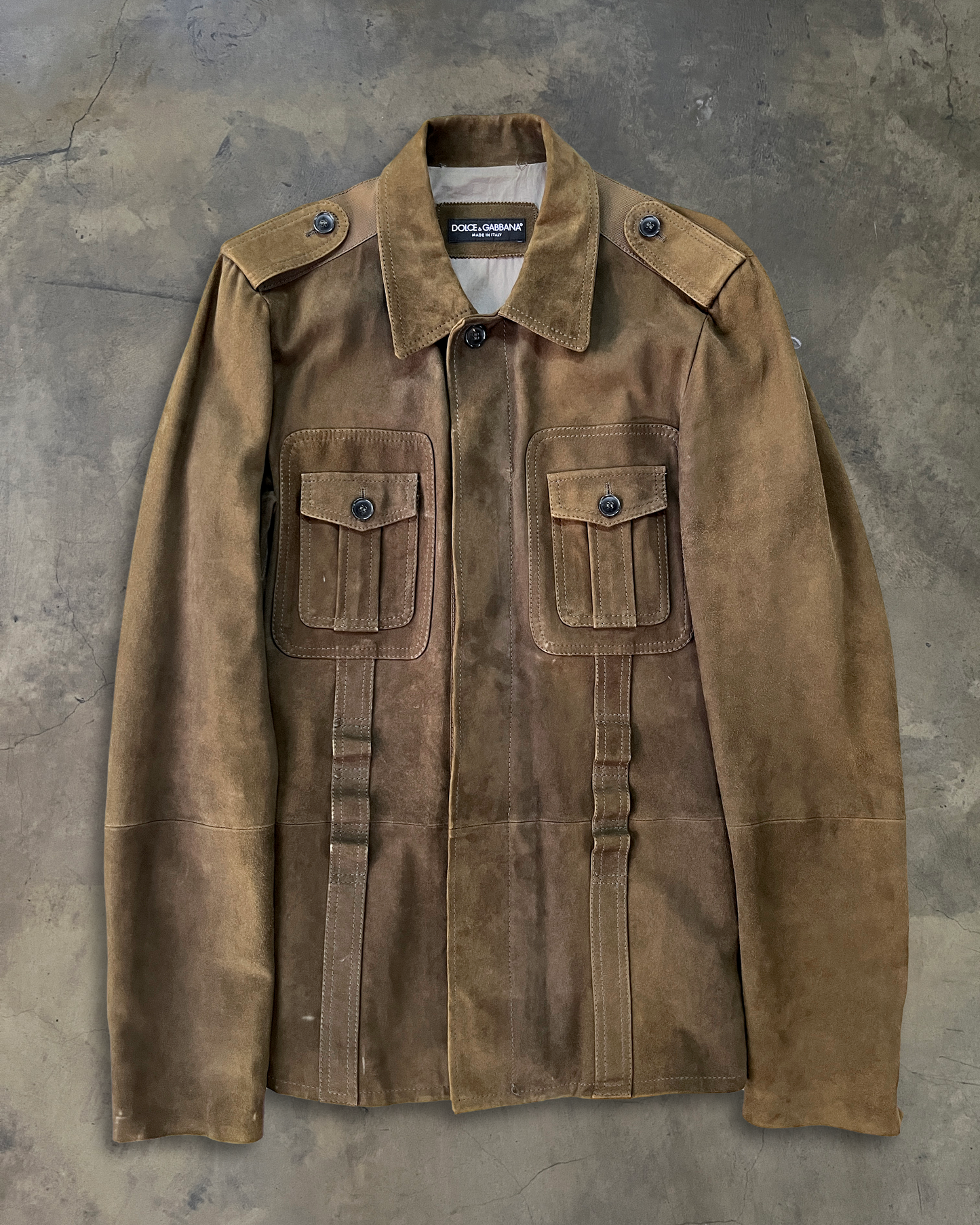 90'S DOLCE GABBANA GOAT SKIN MILITARY JACKET