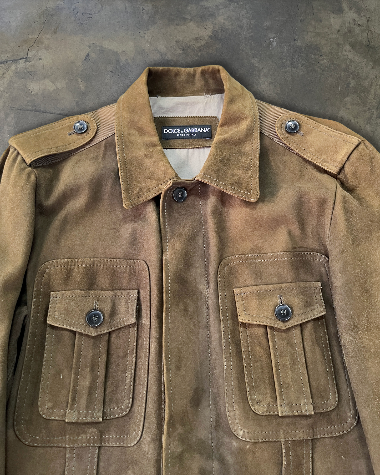 90'S DOLCE GABBANA GOAT SKIN MILITARY JACKET