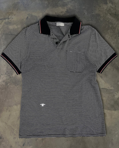 DIOR HOMME STRIPED BEE POLO SHIRT