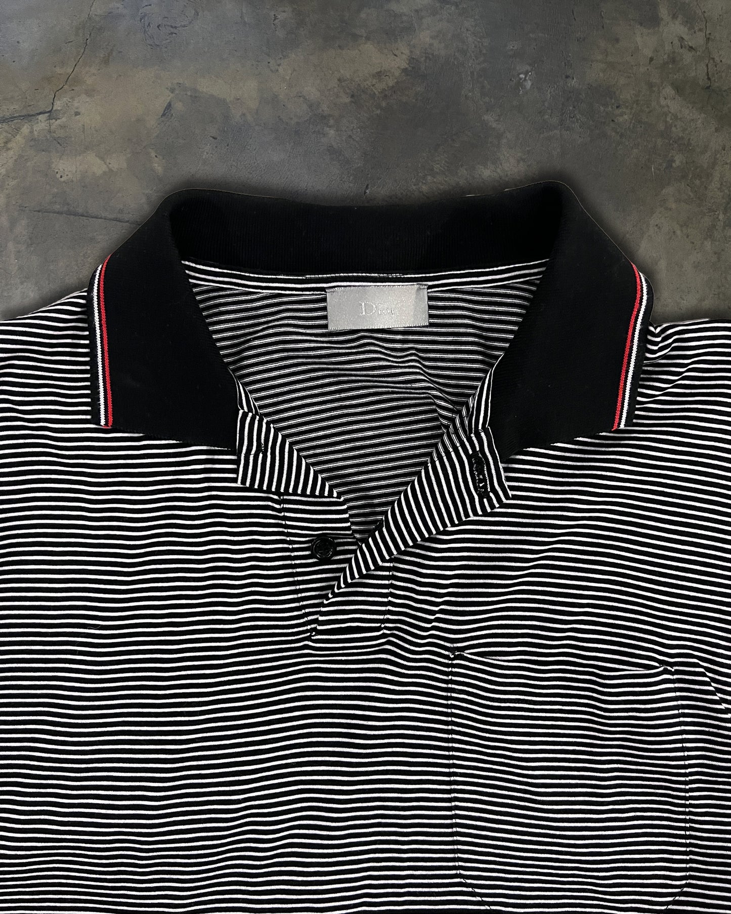 DIOR HOMME STRIPED BEE POLO SHIRT