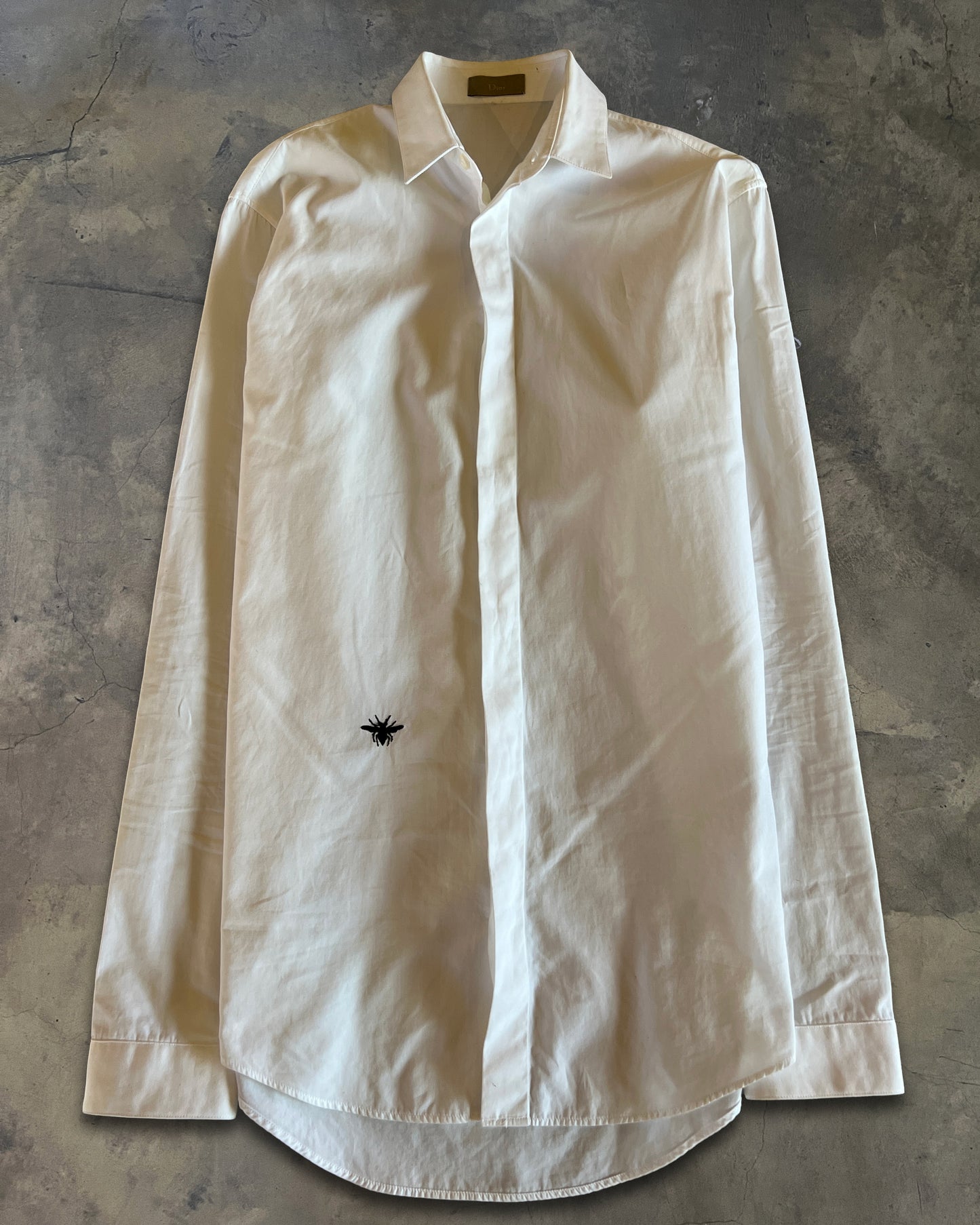 DIOR HOMME BEE EMBROIDERY DRESS SHIRT
