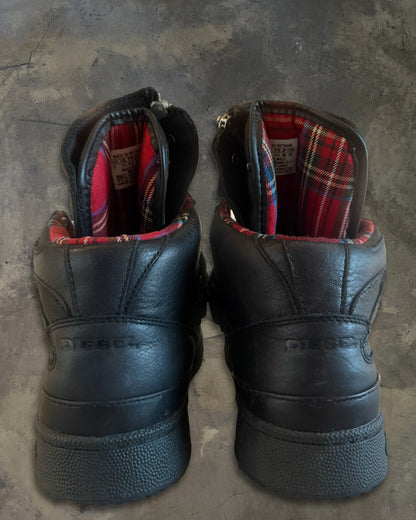 DIESEL X ADIDAS STUDDED HIGH TOP SNEAKERS