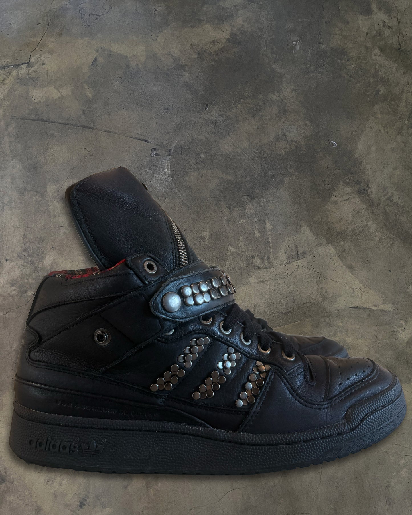 DIESEL X ADIDAS STUDDED HIGH TOP SNEAKERS