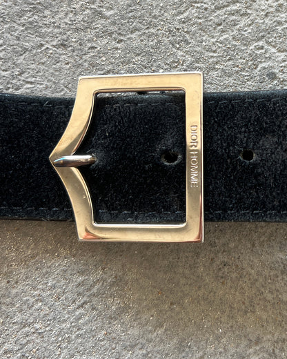 DIOR HOMME SS2005 BLACK SUEDE D POINT BELT